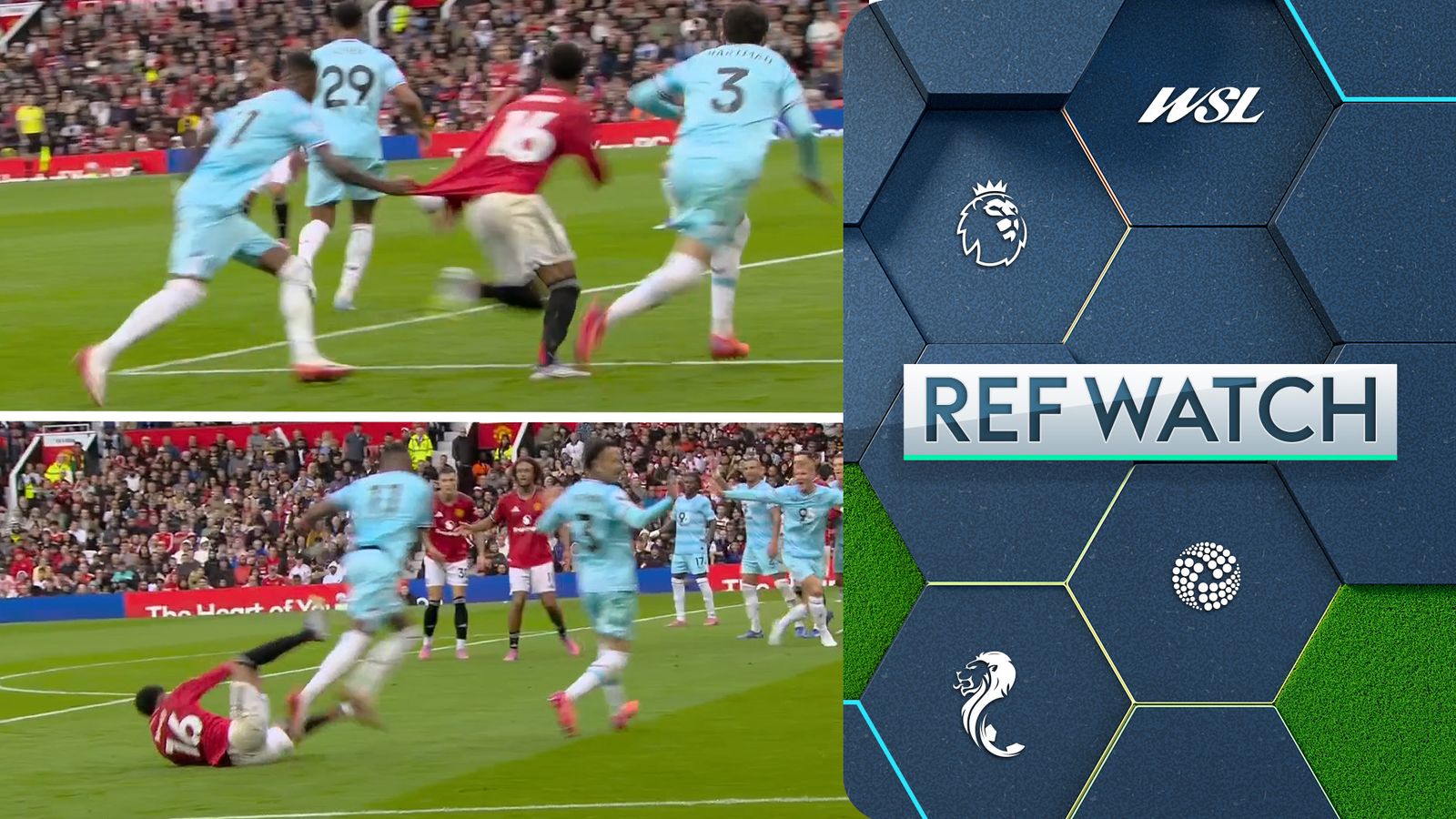 'Shirt is dragged off his back!' | Gallagher adamant Amad penalty the correct call
